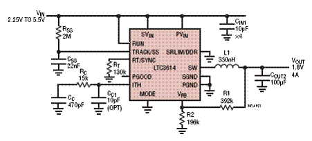 基于LTC3614设计的4A 4MHz同步降压电源技术  第2张