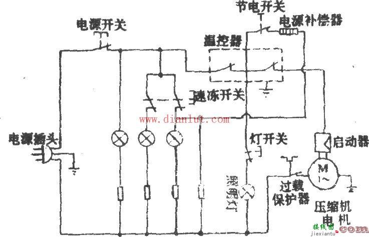 新飞BCD-245型电冰箱电路  第1张