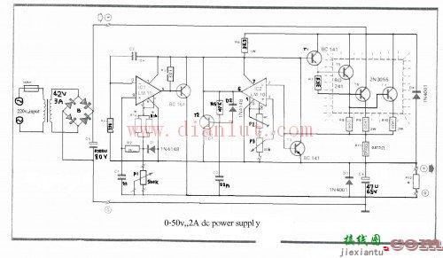 0-50V/2A直流电源电路  第1张