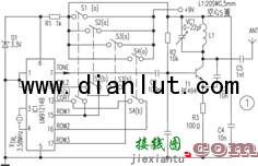 DTMF信号无线遥控电路图  第1张