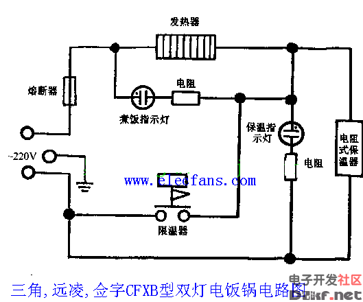 三角牌电饭锅煲电路图  第2张