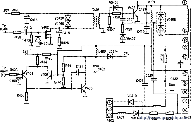 冠捷5569P彩显行输出电路分析  第1张