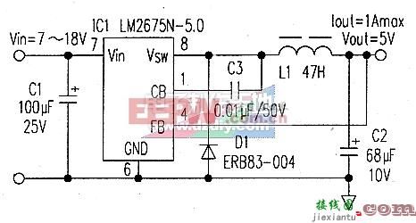 输入7~18V输出5V/1A的降压型变换器-LM2675 STEP DOWN CONVERTER  第1张