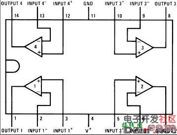 LM324引脚功能及电压资料参数  第1张