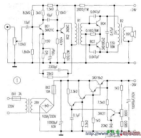 用变压器作输出的晶体管乙类功率放大器  第3张