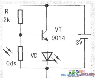 光敏电阻传感器实验电路  第1张