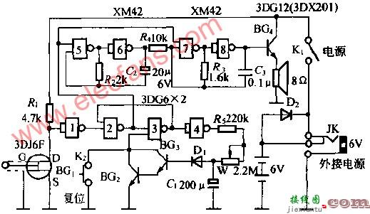 电子报警器电路图  第2张