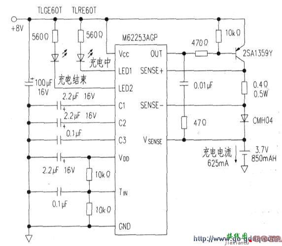 用M62253AGP构成的锂电池充电电路  第3张