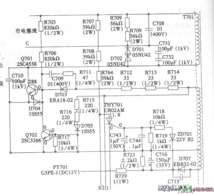 SHARP XG/XV系列LCD投影机主电源工作原理  第2张