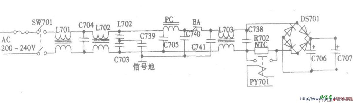 SHARP XG/XV系列LCD投影机主电源工作原理  第1张