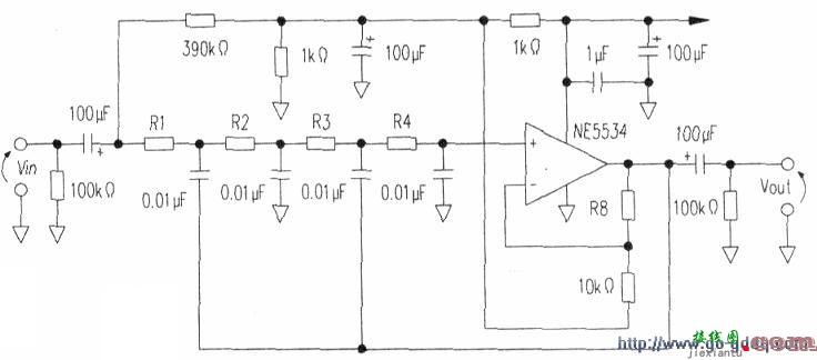 用一个运算放大器构成4次滤波电路  第6张