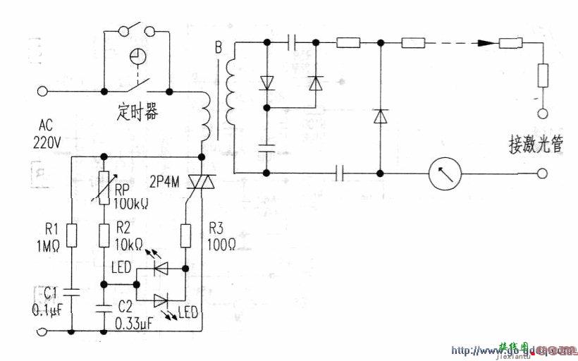 HN866型氦氖激光治疗仪电路工作原理  第2张