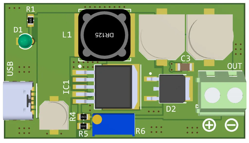 使用 XL6019 的 DC-DC 升压转换器  第4张