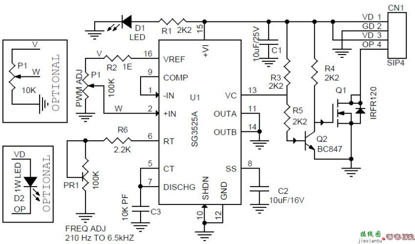 适用于 12V LED 的带软启动的 12W 调光器  第1张