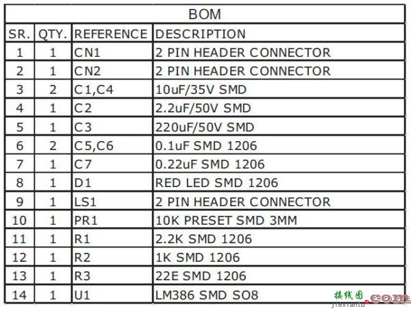 LM386 贴片音频放大器模块  第2张