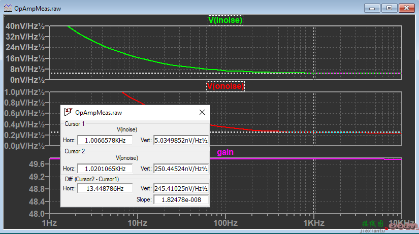使用 LTSpice 进行放大器噪声测量  第5张
