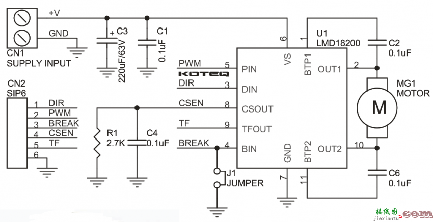 LMD18200 用于直流电机的 H 桥模块  第1张